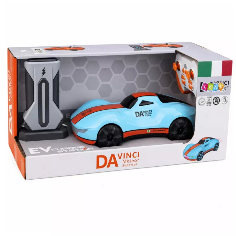 LEAN TOYS 30335 Modern op afstand bestuurbare auto RC Lichtstation Blauw 1:16