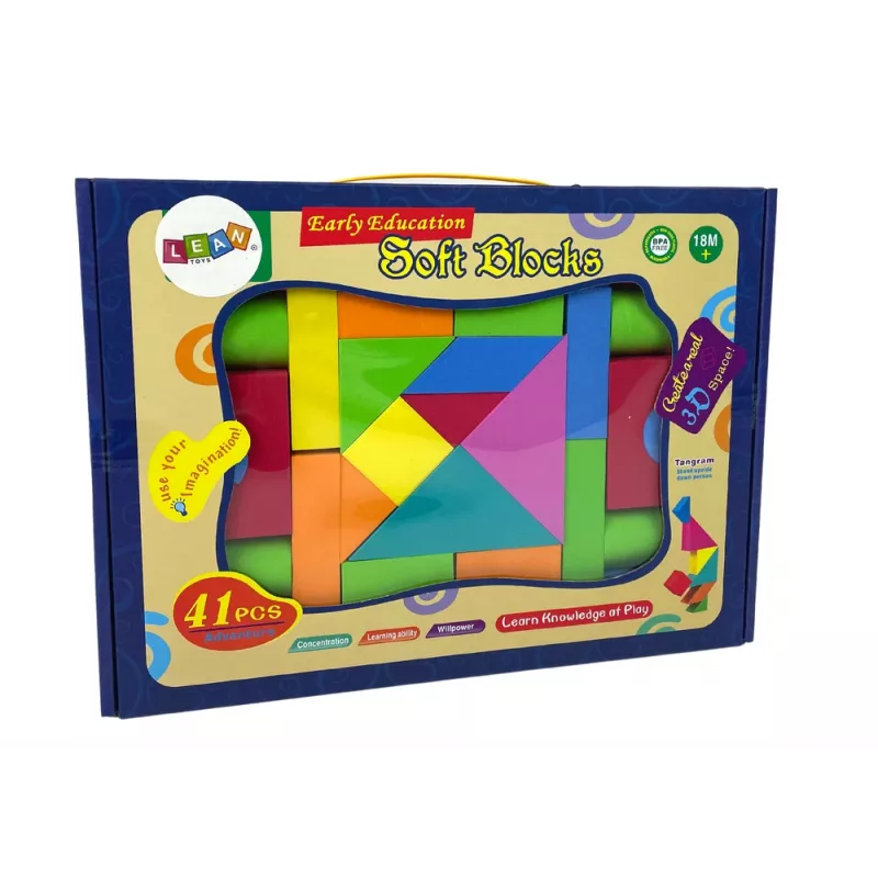 LEAN TOYS 41-delige bouwschuimblokken voor kinderen