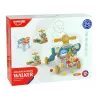 LEAN TOYS 4in1 buggy-leertafel-loopfiets-fiets voor baby's blauw