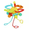 LEAN TOYS 6-in-1 sensorische speelgoed bijtring trekkoorden Pop-It kleurrijk