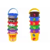 LEAN TOYS Een set kleurrijke emmers met dieren - een piramide
