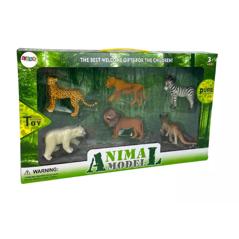 LEAN TOYS Africa Wildlife figuurset kangoeroe zebra