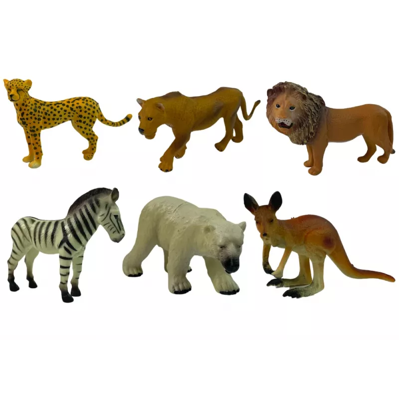 LEAN TOYS Africa Wildlife figuurset kangoeroe zebra