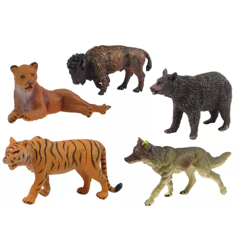 LEAN TOYS Afrikaanse bosdieren figurenset beer tijger