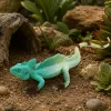 LEAN TOYS Agama Lizard zeilboot rubberen figuur rekbaar realistisch 16 cm
