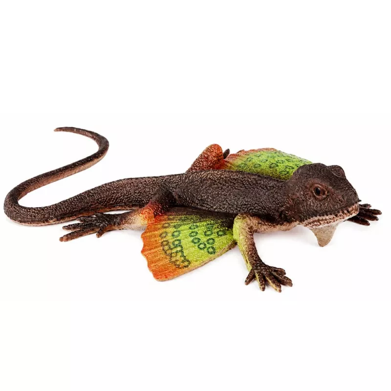 LEAN TOYS Agama Lizard webbed rubberen figuur rekbaar realistisch 13 cm