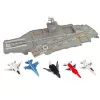 LEAN TOYS vliegdekschip jets 5 stuks geluid licht