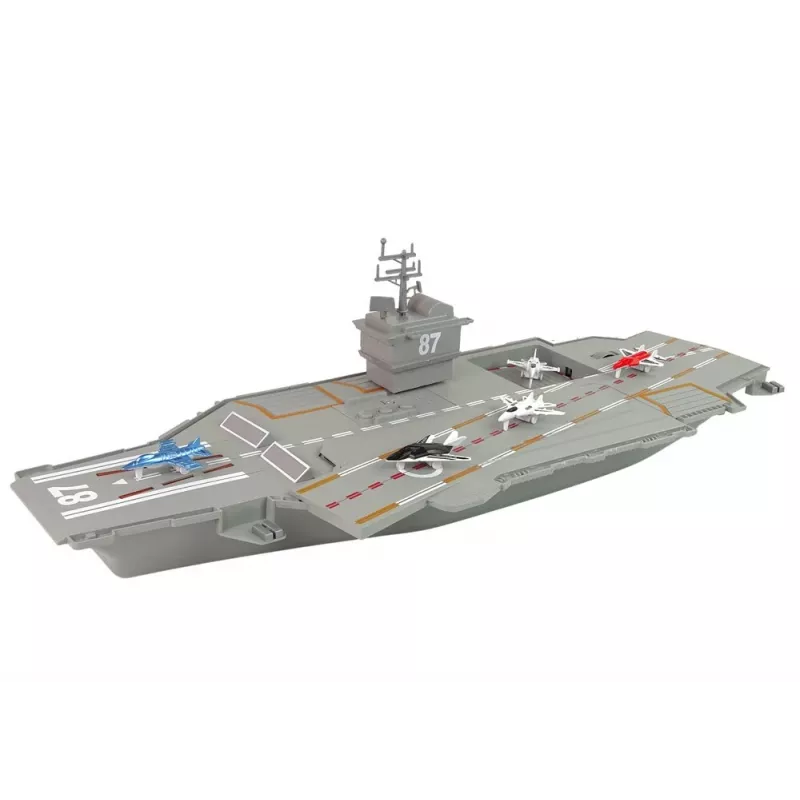 LEAN TOYS vliegdekschip jets 5 stuks geluid licht
