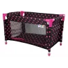 LEAN TOYS Alice zwart met roze bed voor poppen