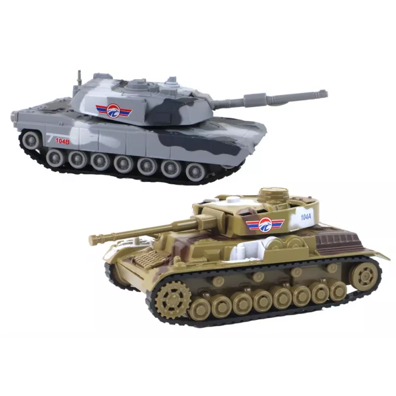 LEAN TOYS aluminium tank met wrijvingsaandrijving, diverse kleuren