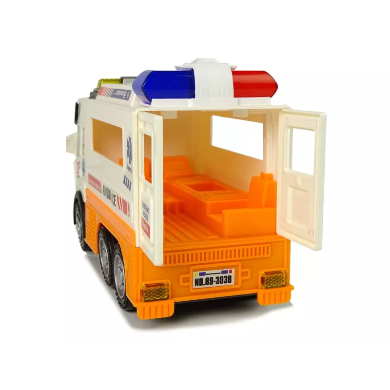 LEAN TOYS Ambulance accuauto met licht en geluid