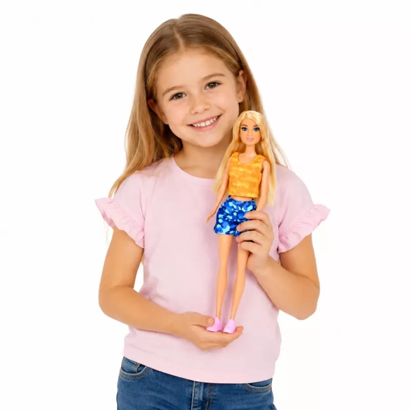 LEAN TOYS Anlily poppenset met grote helikopter, beweegbare rotoren en modepop – paars