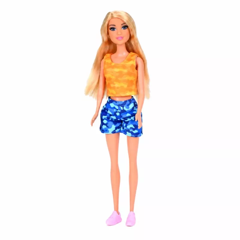 LEAN TOYS Anlily poppenset met grote helikopter, beweegbare rotoren en modepop – paars