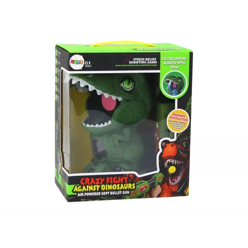 LEAN TOYS arcade game schietspel dinosaurus groen balletjespistool