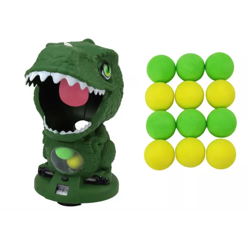 LEAN TOYS arcade game schietspel dinosaurus groen balletjespistool