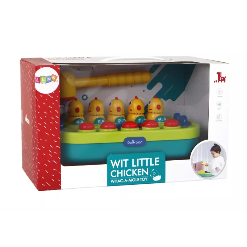LEAN TOYS arcadespel Whac-a-Mole Chickens hamer licht geluid op batterijen
