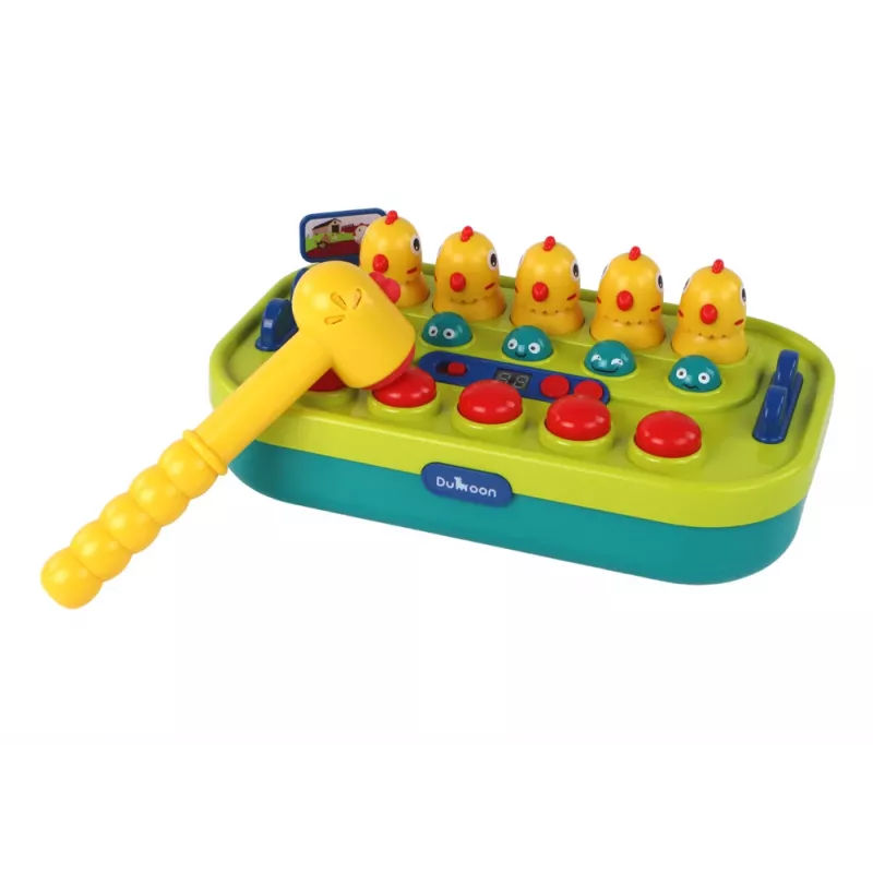 LEAN TOYS arcadespel Whac-a-Mole Chickens hamer licht geluid op batterijen