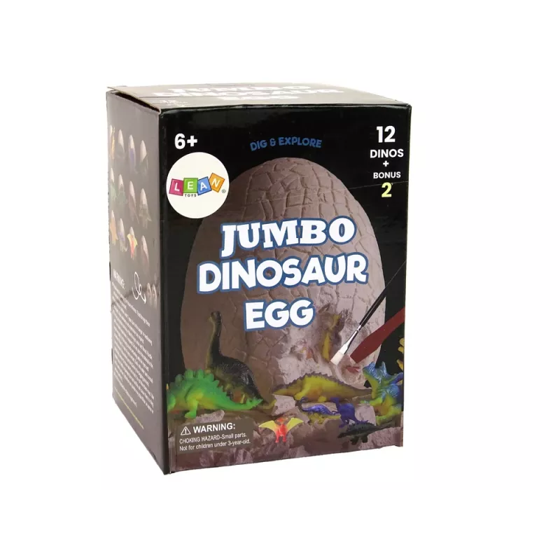 LEAN TOYS archeologie opgravingsset reusachtig ei 12 dinosaurusfiguren
