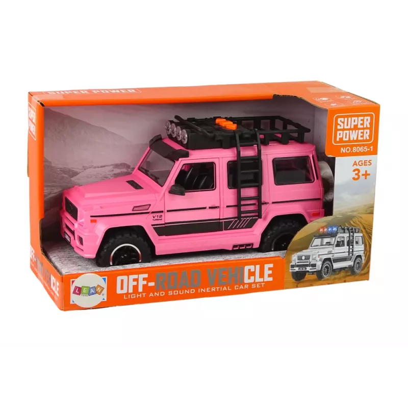 LEAN TOYS Auto off-road roze V12 turbine