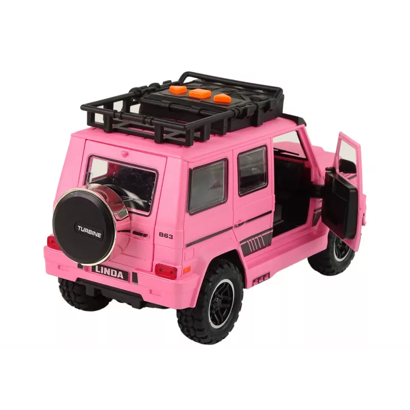 LEAN TOYS Auto off-road roze V12 turbine