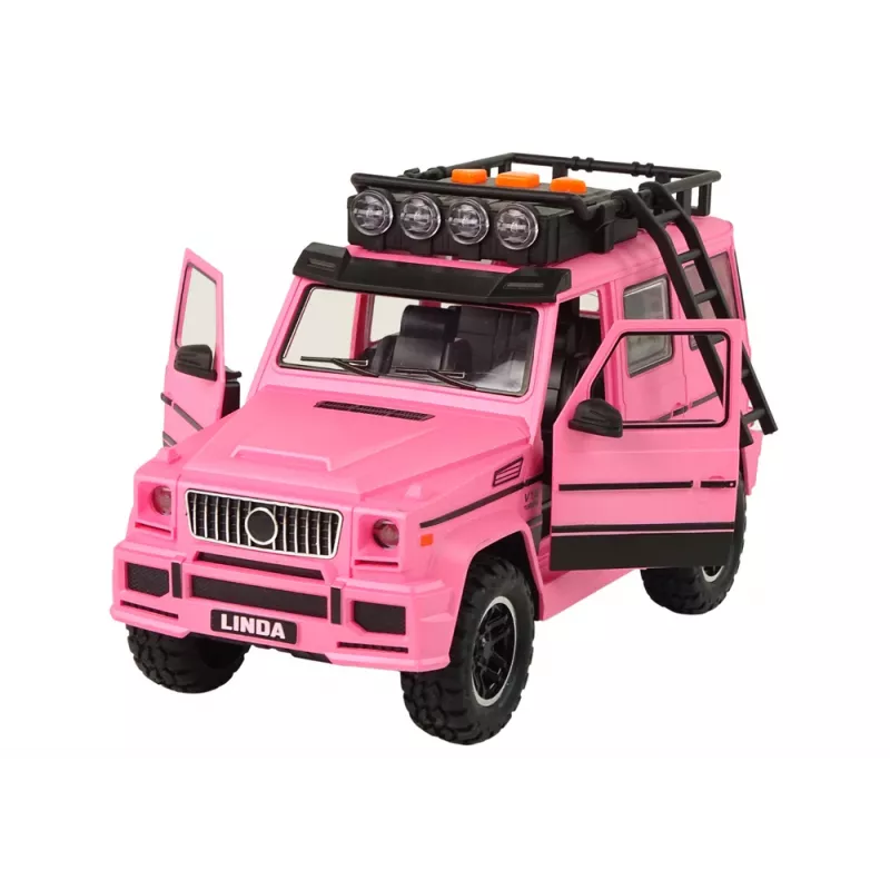 LEAN TOYS Auto off-road roze V12 turbine