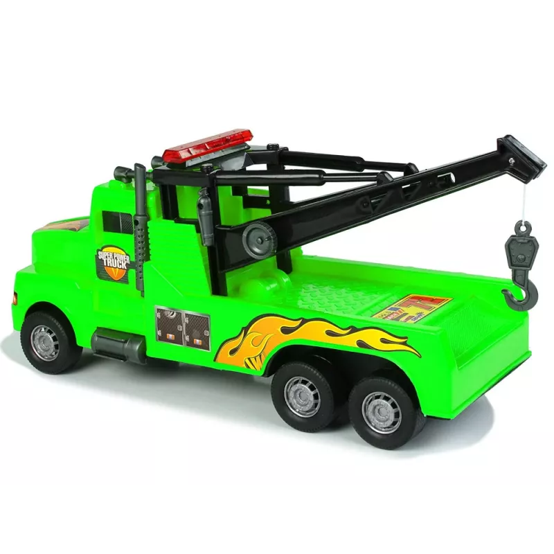 LEAN TOYS auto takelwagen pechhulp 1:10 groen touw