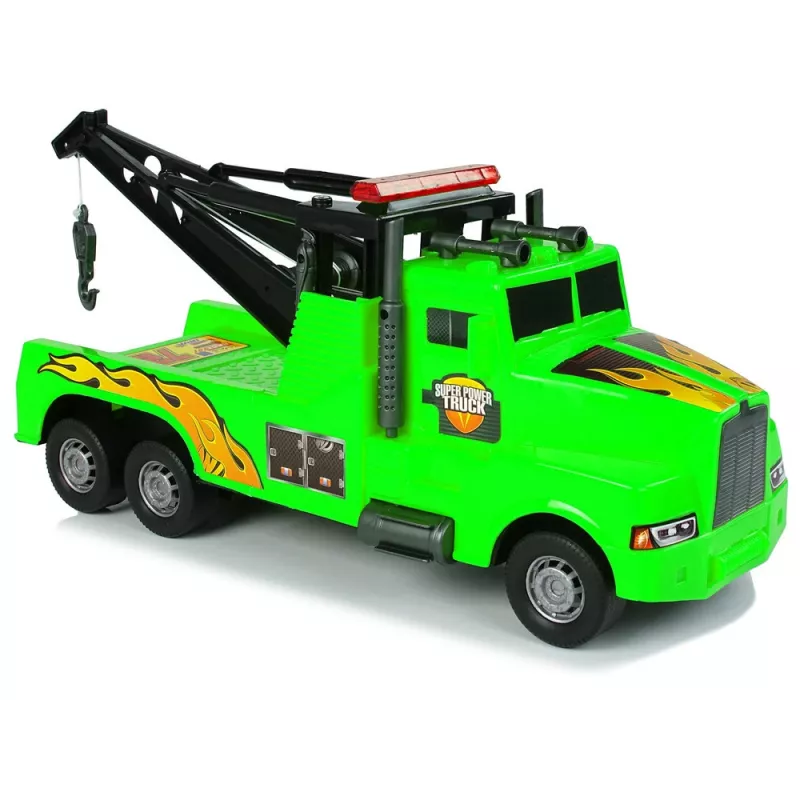 LEAN TOYS auto takelwagen pechhulp 1:10 groen touw