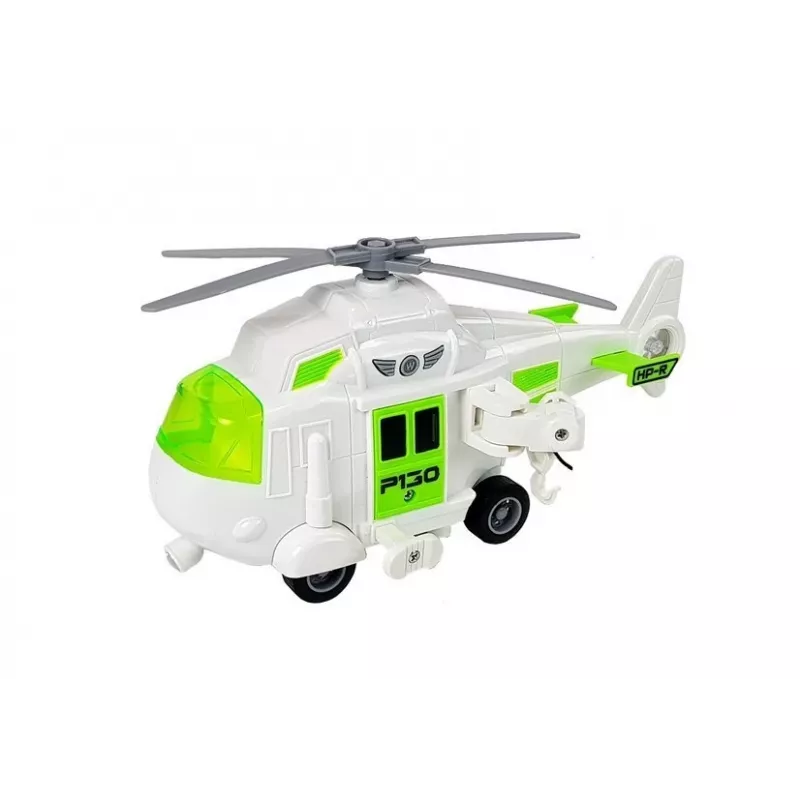 LEAN TOYS auto transporter op batterijen 1:16 met helikopter