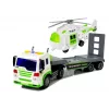 LEAN TOYS auto transporter op batterijen 1:16 met helikopter