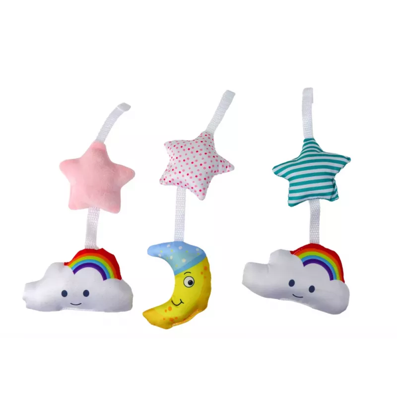 LEAN TOYS babybedmobiel Sky Sound roze