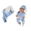 LEAN TOYS babypop 46 cm blauwe fopspeen sterrendeken