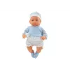 LEAN TOYS babypop 46 cm blauw fopspeen muts sokken
