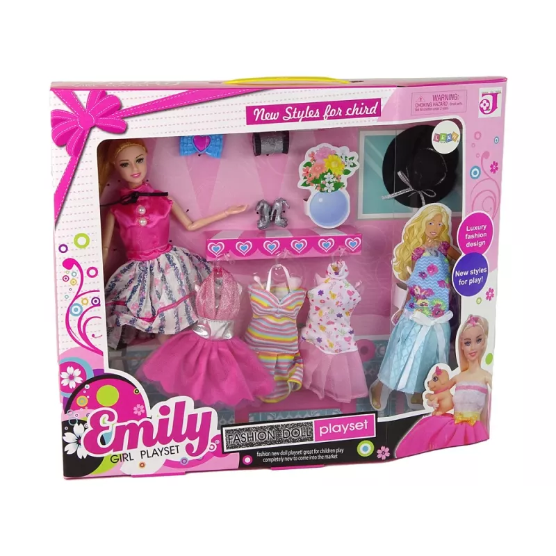 LEAN TOYS Babypop Emily Accessoires Afneembare Jurkjes