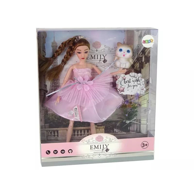 LEAN TOYS Babypop Emily Vlechtjes Kat Bloemen