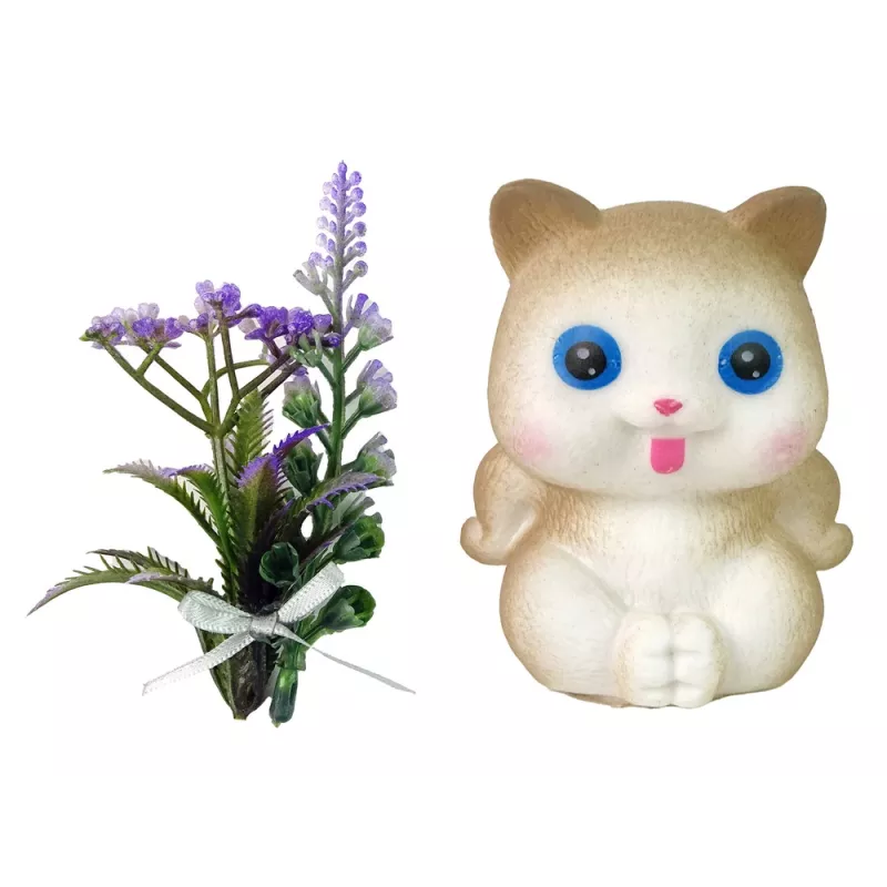LEAN TOYS Babypop Emily Vlechtjes Kat Bloemen