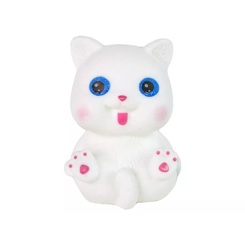 LEAN TOYS Babypop met kat, lang bruin haar