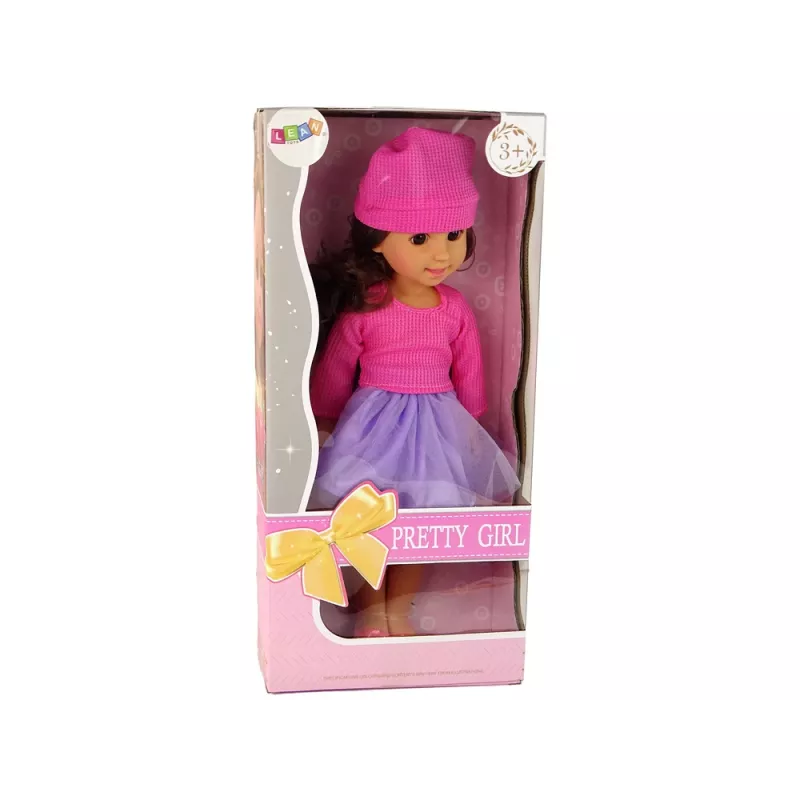 LEAN TOYS Babypop meisje bruin haar