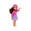 LEAN TOYS Babypop meisje bruin haar