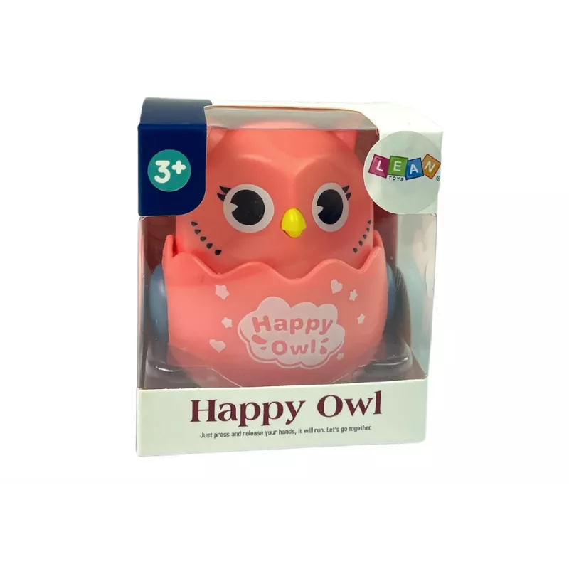 LEAN TOYS baby sensorische uil roze