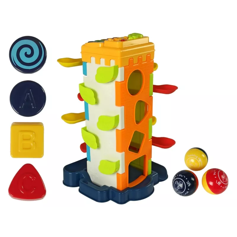 LEAN TOYS ballen glijbaan educatieve blokken sorteerder met piano