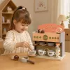 LEAN TOYS barista set koffiezetapparaat houten accessoires roze