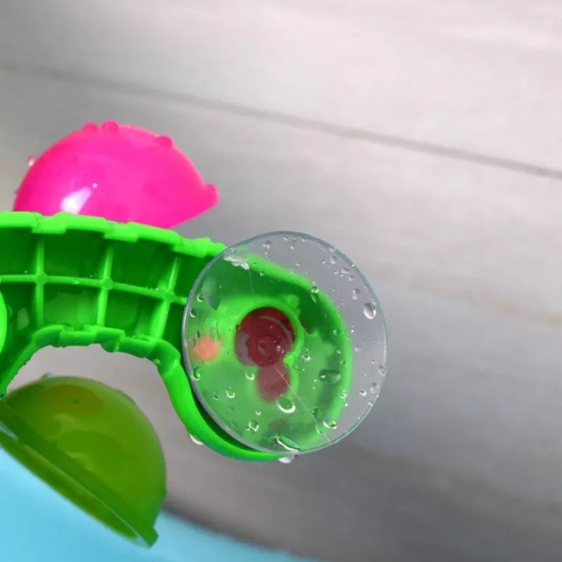LEAN TOYS badset watermolen met zuignappen en twee waterscheppen