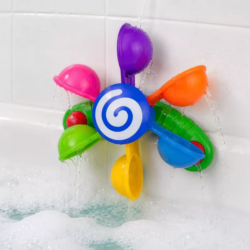 LEAN TOYS badset watermolen met zuignappen en twee waterscheppen