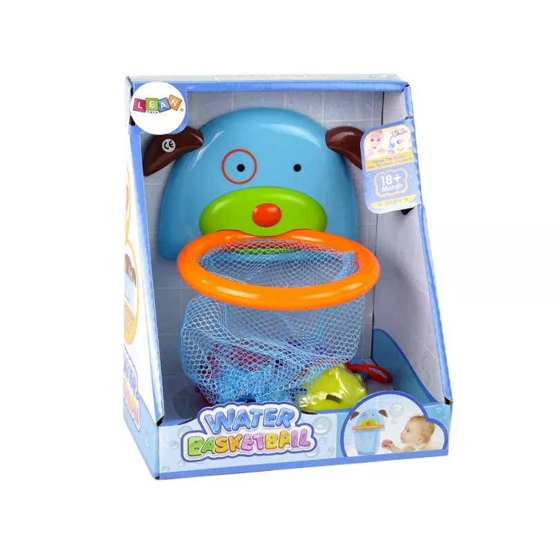 LEAN TOYS Badspeelgoed mini basketbal hond rubbervis