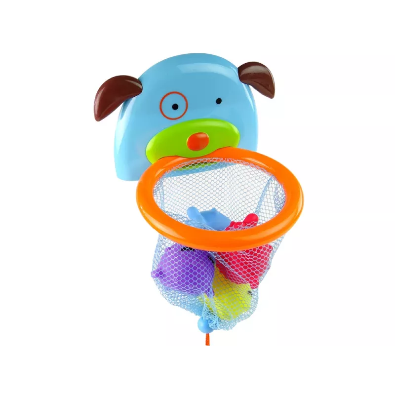 LEAN TOYS Badspeelgoed mini basketbal hond rubbervis