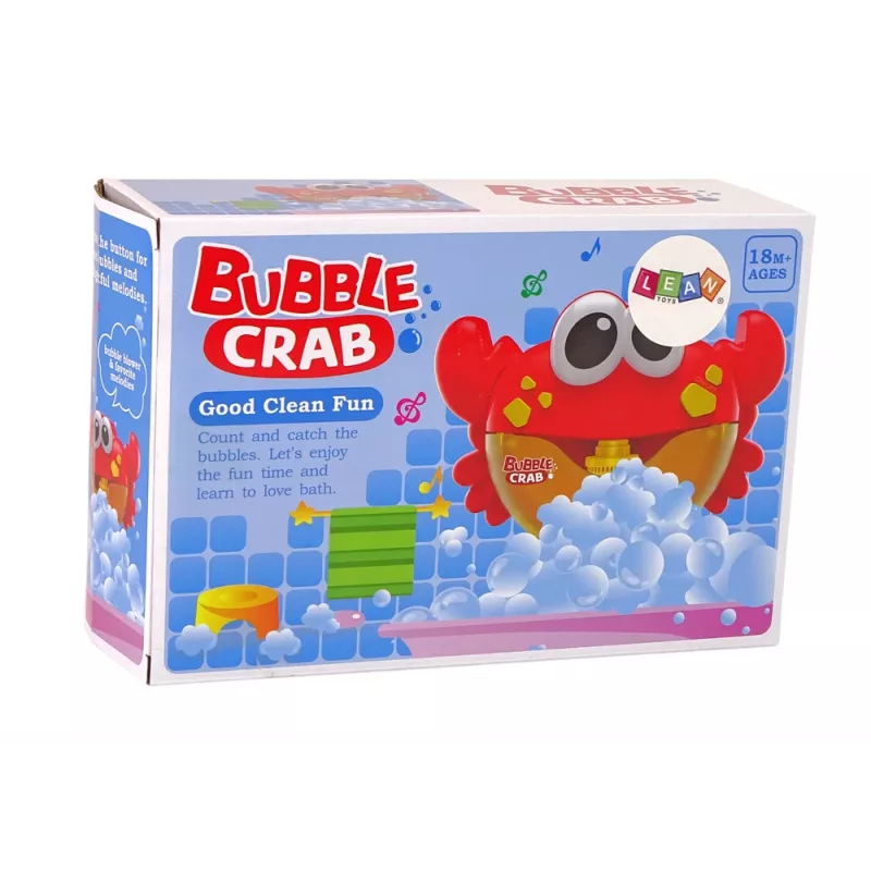 LEAN TOYS Badspeelgoed zeepbellenblaasmachine rode krab