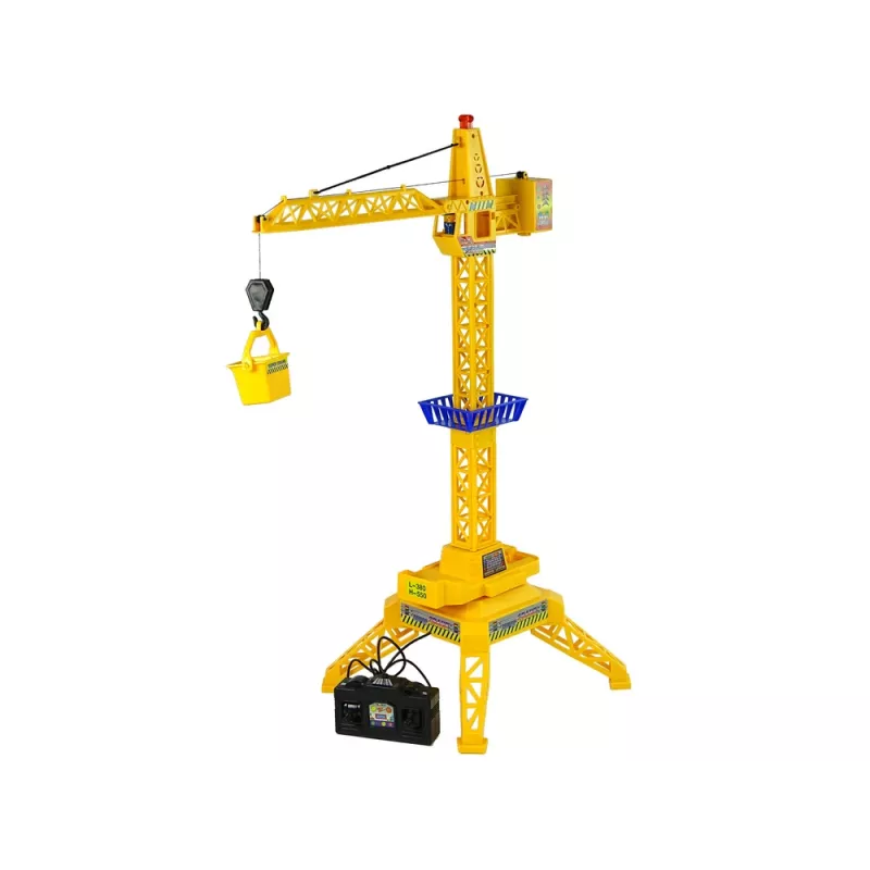LEAN TOYS accu-aangedreven afstandsbediening hijskraan met bewegende arm