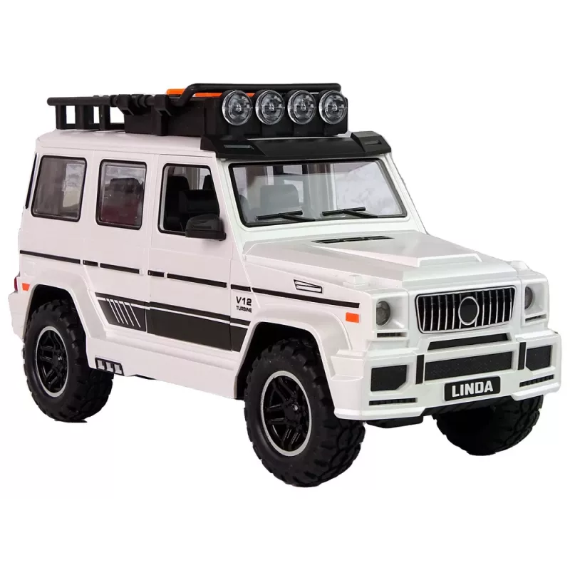 LEAN TOYS Op batterijen werkende off-road auto wit