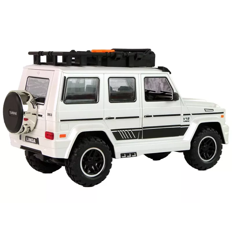 LEAN TOYS Op batterijen werkende off-road auto wit