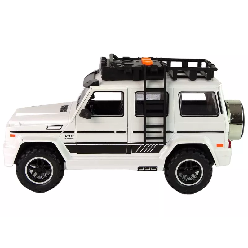 LEAN TOYS Op batterijen werkende off-road auto wit